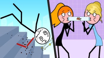 RAGDOLL BREAK KICK LOSER vs BRAIN TRICKY PUZZLE - All Levels Satisfying Double Mobile Gameplay ios