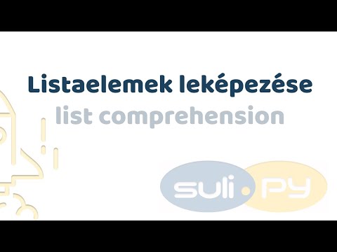 6.4 Listaelemek leképezése (list comprehension)