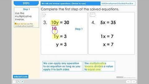 Lesson 3.4 - Use Inverse Operations - Divide to One (Skill Development Part 2 of 2)