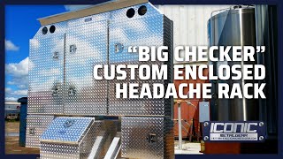 Custom Semi Truck Headache Rack: "Big Checker"