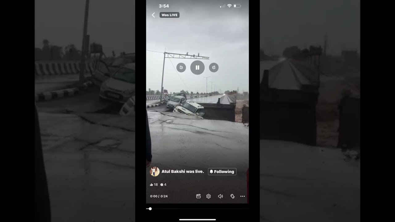 jammu flood and bridge damage 