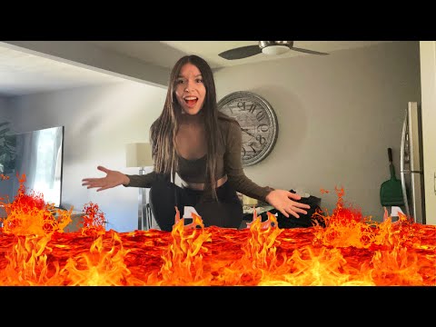 ASMR THE FLOOR IS LAVA🔥🔥☄️ #thefloorislava #tingles #asmrsounds