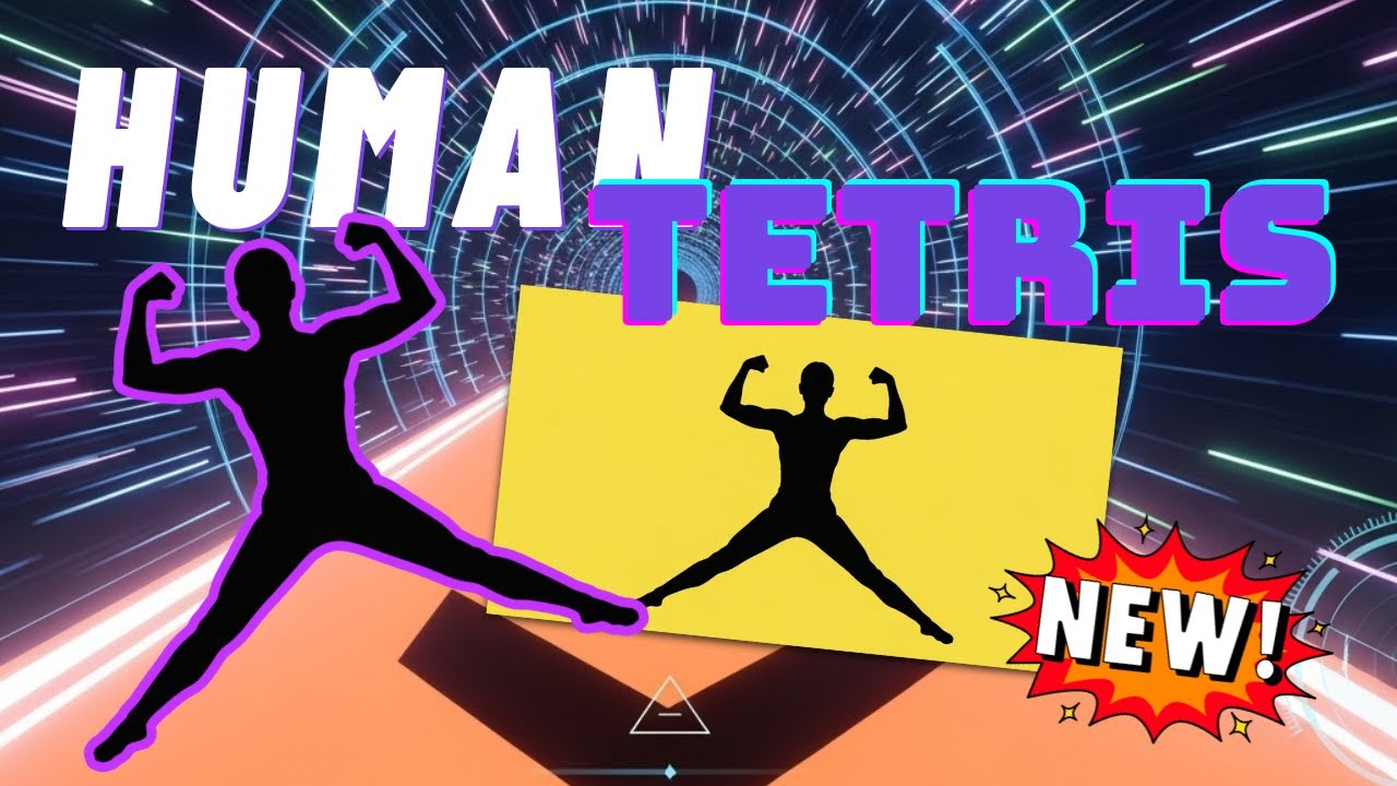 HUMAN TETRIS POSE | Immersive Interactive Warm Up | Brain Wall Game | Hole in the Wall Game