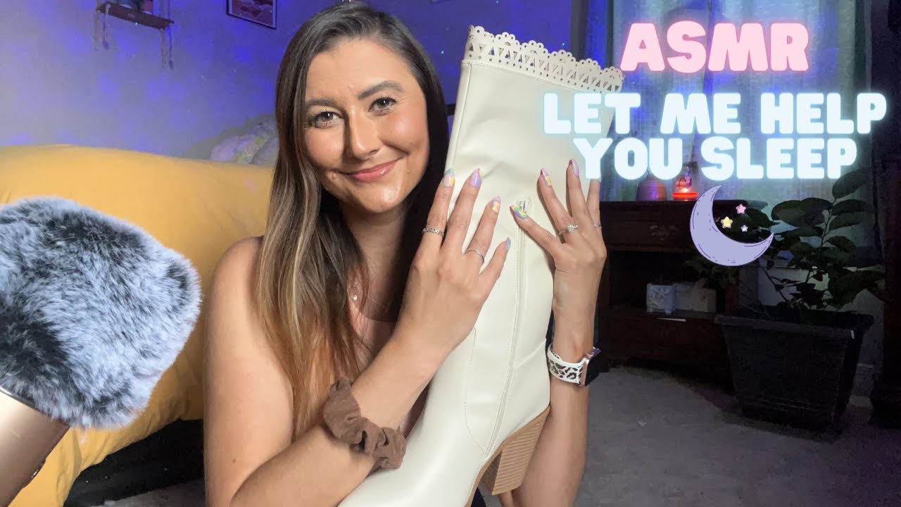 ASMR Let Me Help You Sleep (shoe sounds, fuzzy fabric scratching, soft ...