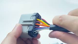 Information 14PIN RP-1226 14 Way 1 Male to 2 Female Y Cable AdapterRP1226 Splitter for Freightliner News