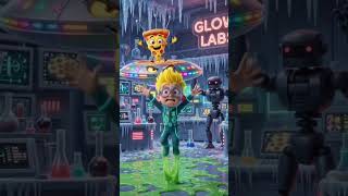 Alien Pizza UFO! 🛸🍕 #glowkidslabs #madscientist #alien #ufo #pizza #funnyvideo #comedyvideo #shorts