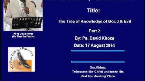 The Tree of knowledge of Good and Evil Part 2: By David Khoza