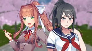Monika Vs Yanderechan  A Doki Doki Literature Club Animation