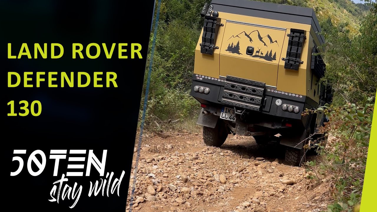 Land Rover Defender 130 Crew Cab mit 50TEN Camper - YouTube