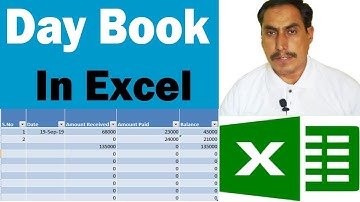 Excel Tutorials : Create Day Book Report in excel by learning center Urdu/hindi