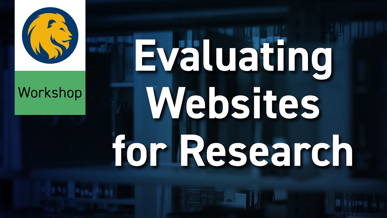 Evaluating Websites for Research
