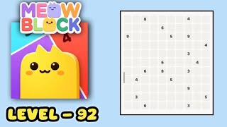 MeowBlock! Level 92 Walkthrough Solution