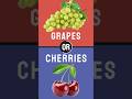 Would you rather choose Grapes or Cherries? #wouldyourather #quiz #appstore #trivia