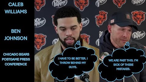 Caleb Williams Postgame PRESS CONFERENCE vs. Cleveland Browns | Ben Johnson Postgame vs. Browns