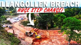 STEPS Nearing Completion! BIG Change! As A CLIFF Appears! Llangollen Canal BREACH Update