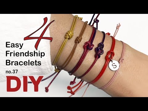 4가지 초간단 매듭팔찌만들기 | 4-easy Friendship Bracelet | soDIY #37