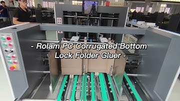 Rolam Automatic Crash Lock Bottom Corrugated Box Folder Gluer