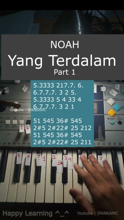 Yang Terdalam NOAH Tutorial Piano Keyboard Pianika With Numbers #shorts