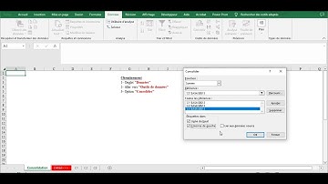 Consolidation de données sur Excel