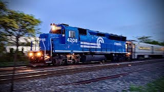 [4K/HDR]: NJ Transit Conrail Heritage GP40PH-2B 4208 leads train 65 at Central Ave (5/7/25)