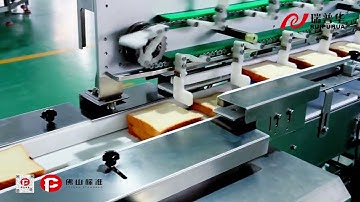 Toast bread automatic sliced cutting machine; automatic filling cream cheese feeding packing machine