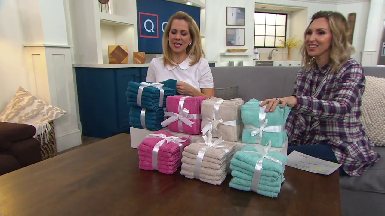 Home Reflections weaveRight 12PC Washcloth Set on QVC YouTube