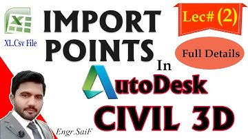 Import Points in Autodesk AutoCad Civil 3d in Urdu / Hindi Drawing and Points Settings [Lecture:- 2]