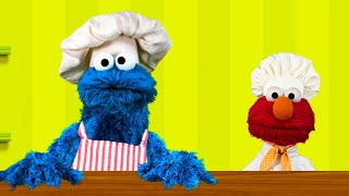 Sesame Street Alphabet Kitchen - Cookie Monster & Elmo make Cookies! - Kids Videos HD screenshot 2