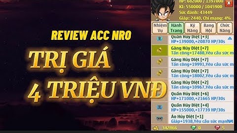 Bỏ 4 triệu đồng ra mua acc NRO về chơi, nhận lại được gì ? - Ngọc rồng online - Thailun sv1#shorts