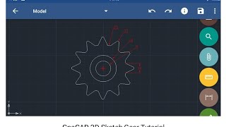 GnaCAD 2D Gear Tutorial screenshot 4