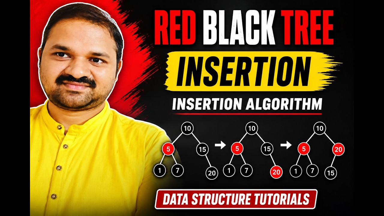 Red Black Tree Insertion || Insertion Algorithm || Data Structures ...