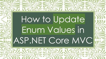 How to Update Enum Values in ASP.NET Core MVC