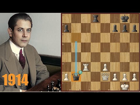 “Db2!! SENCILLO… SELLO de GENIO” BERNSTEIN vs CAPABLANCA || Gambito Dama Moscú 1914 || Ajedrez Sachy