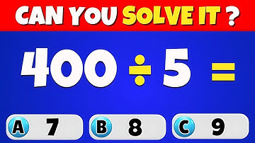 🤔 Can You Pass This Tricky Math Division Quiz? Take This 20-Question Challenge!