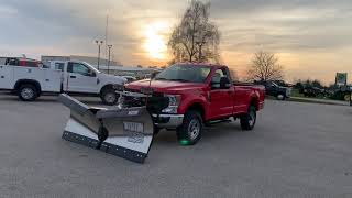 32838 Ford F-350 Reg Cab 4x4 Race Red Western MVP3 V-Plow