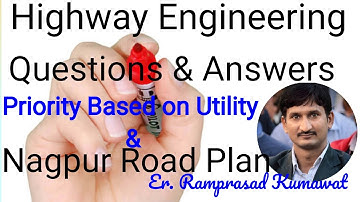 Highway Engineering // Unsolved problems with Solutions // utility Example and Nagpur Road Plan