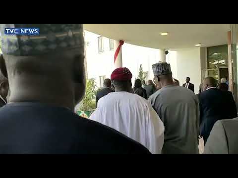 (SEE VIDEO) Moment Tinubu Arrives At The 3rd Annual Ministerial Review Retreat