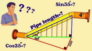 Pipe Length calculation use Sine & Cosine