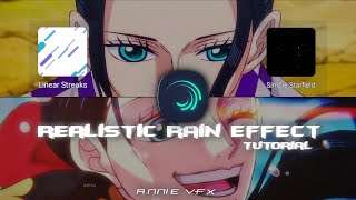 Realistic rain effect tutorial by @ANNIE_VFX #onepiece #alightmotion 