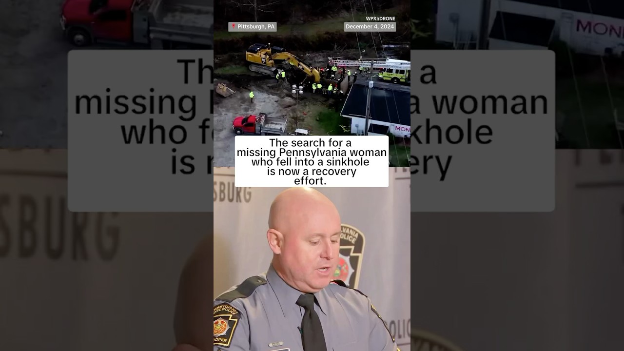 Search for missing woman who fell in a sinkhole is now a recovery effort: Police Search for missing woman who fell in a sinkhole is now a recovery effort: Police