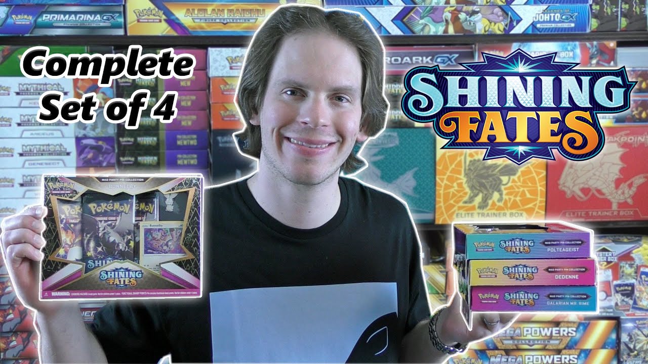 pokemon trading card game shining fates mad party pin collection Pokémon TCG: Fates: Set of 4 Throw a Mad Party with the Help of Pokemon Pokemon TCG: Shining Fates Dedenne