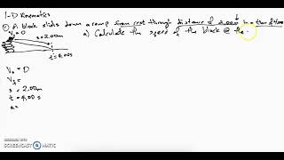 1D Kinematics Example Word Problem