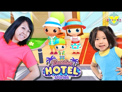 We're Going on a Fun Adventure!! Let's Play Vacation Hotel Stories with Emma and Mommy!!