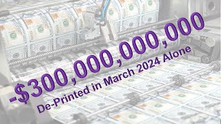 -$300 Billion De-Printed in March 2024; World Monetary Creation