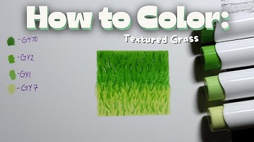 How to Color: Textured Grass with Ohuhu Alcohol Markers | Coloring Tutorial