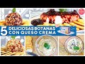 5 Botanas deliciosas con QUESO CREMA Para tus reuniones |Andy en la cocina