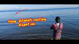 Ultralight Casting dipantai kota tua Ampenan lombok dihajar babon
