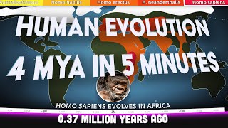 Human Evolution  4 Million Years in 5 Minutes  4K