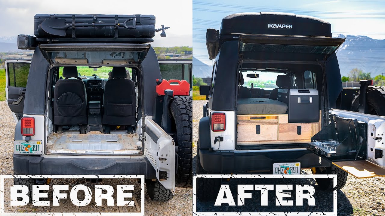 How I Built the Ultimate Jeep Overland Drawer and Bed System for Camping -  YouTube