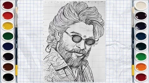 Allu Arjun as Pushpa Raj ✏️ | Ultra Detailed Sketch Tutorial | Pushpa 2 Icon Star Drawing